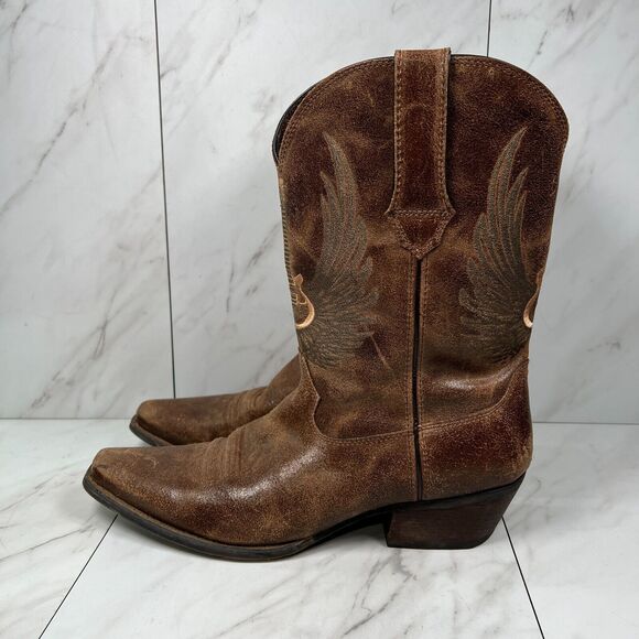 Durango 12" Gambler Mens 13 Wide Brown Leather Flying Guitar Western Boot DB012 - Picture 3 of 8